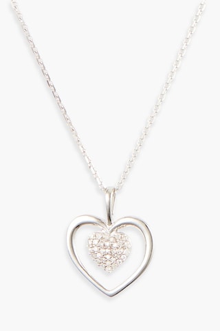 Pendentif Cœur Tendresse  - Or blanc et diamants