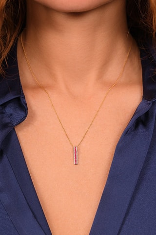Pendentif Kanya - Or jaune, diamants et rubis