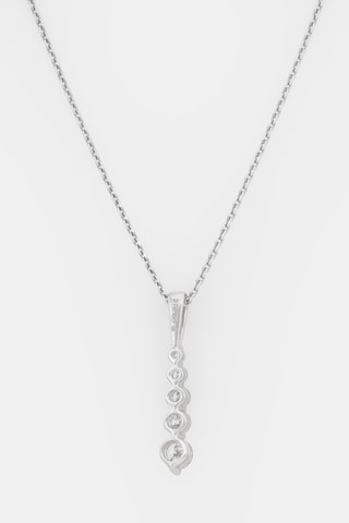 Pendentif 5diam's épuré - 
Or blanc et diamants