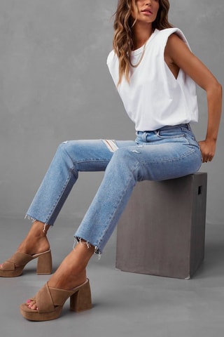 Camisola de alças Branco