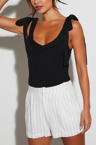 Camisola de alças - Preto