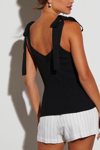 Camisola de alças - Preto