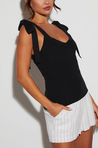Camisola de alças - Preto