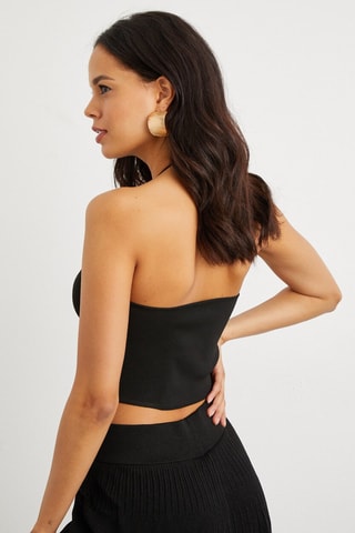 Crop top Preto