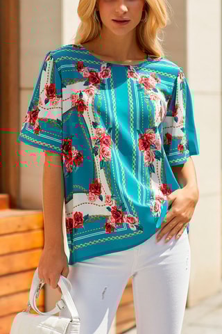 Top Turquesa