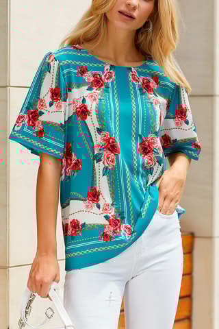 Top Turquesa