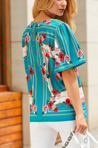 Top Turquesa