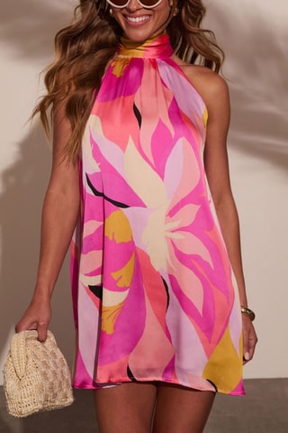 Vestido trapézio - Rosa