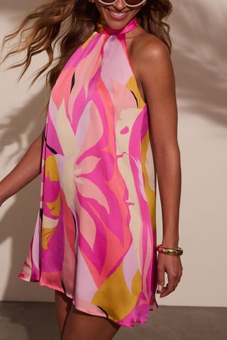 Vestido trapézio - Rosa