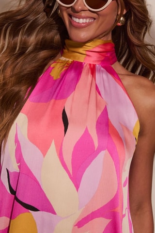 Vestido trapézio - Rosa
