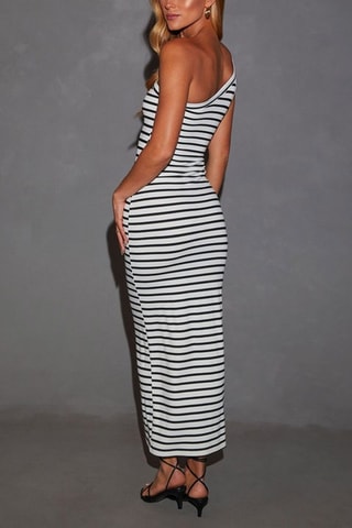 Vestido comprido - Branco e preto