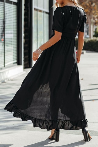 Vestido estilo envelope Preto