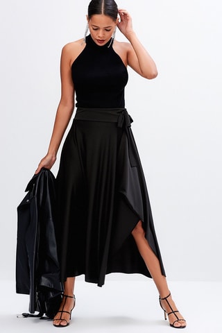 Vestido assimétrico Preto