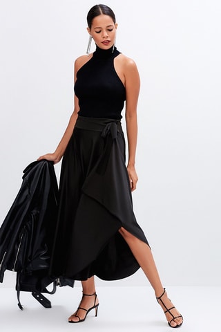 Vestido assimétrico Preto
