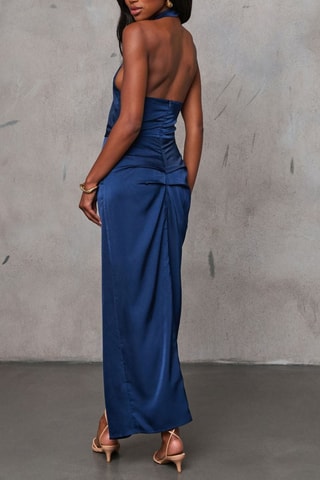 Vestido comprido - Azul-marinho