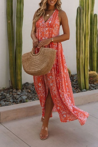Vestido comprido - Laranja