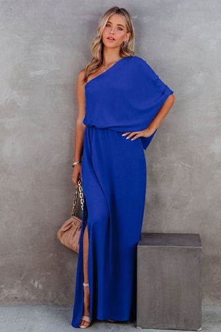Vestido comprido Azul