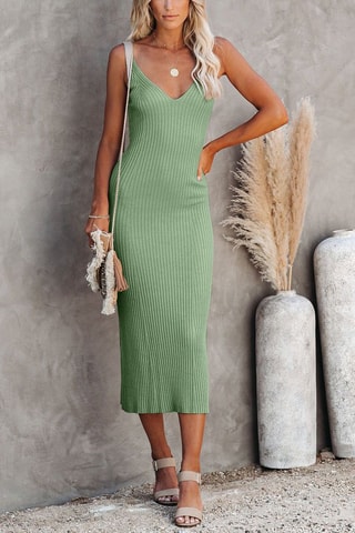 Vestido justo em lã - Menta