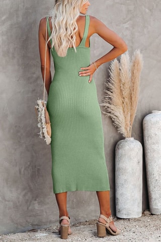Vestido justo em lã - Menta