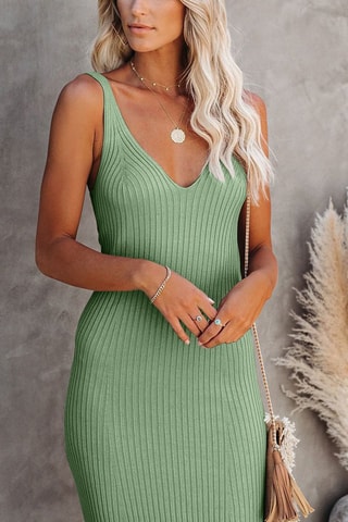 Vestido justo em lã - Menta