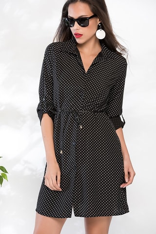 Vestido camisa Preto