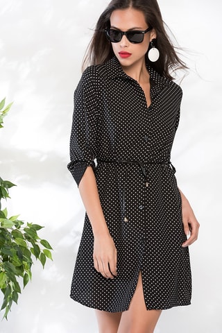 Vestido camisa Preto