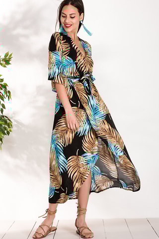 Vestido estilo quimono Preto