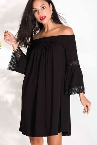 Vestido direito Preto