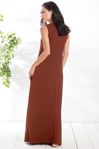 Vestido comprido Castanho