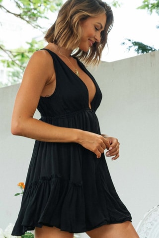 Vestido estilo patinadora Preto