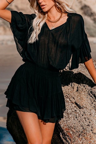 Vestido direito Preto