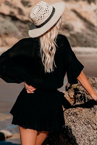 Vestido direito Preto