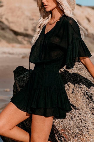 Vestido direito Preto