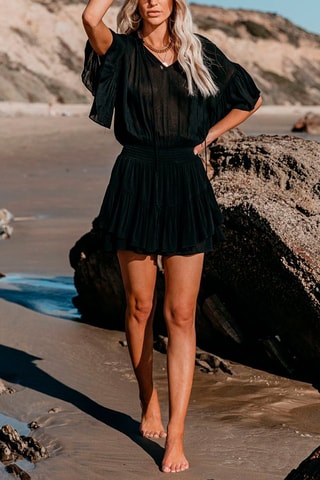 Vestido direito Preto