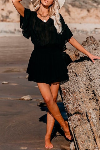 Vestido direito Preto