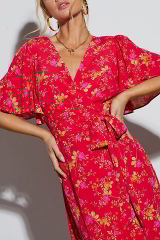 Vestido traçado - Vermelho