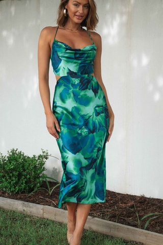Vestido direito Turquesa
