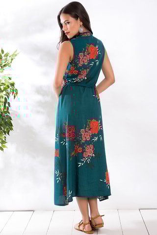 Vestido-camisa Azul-pato