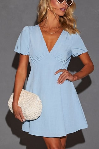 Vestido - Azul-claro