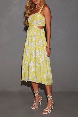 Vestido comprido - Amarelo-limão