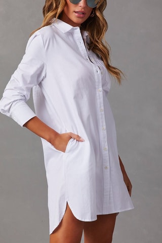 Vestido-camisa Branco
