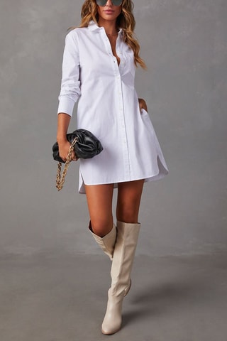 Vestido-camisa Branco