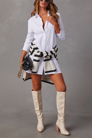 Vestido-camisa Branco
