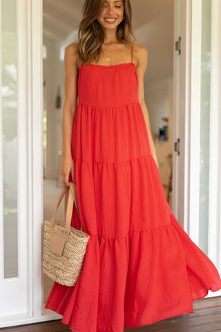 Vestido comprido Coral