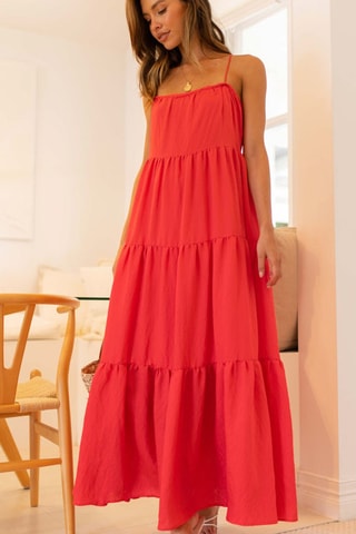 Vestido comprido Coral
