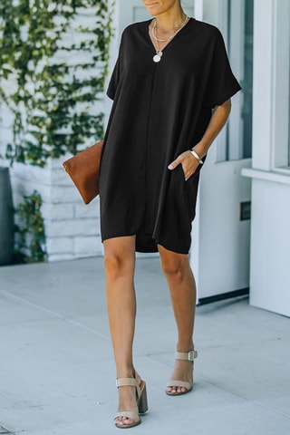 Vestido direito Preto