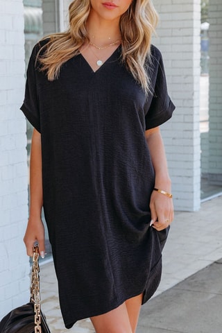 Vestido direito Preto