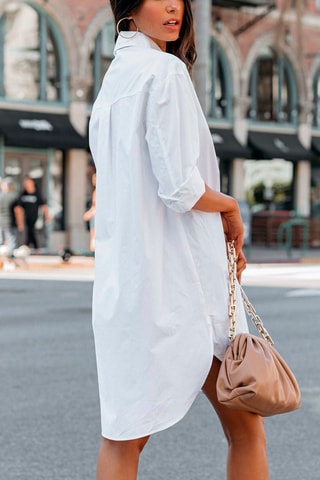 Vestido-camisa Branco