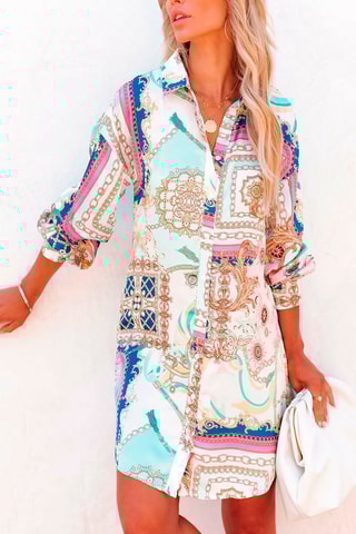Vestido-camisa Cru