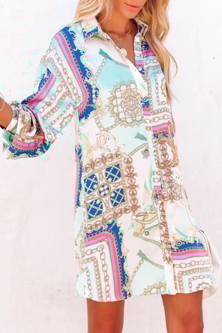 Vestido-camisa Cru